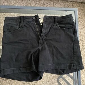 Black Denim Shorts